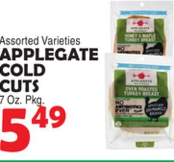 Bravo Supermarkets Applegate cold cuts offer