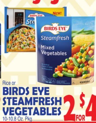 Bravo Supermarkets Birds eye steamfresh vegetables offer