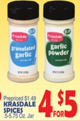 Bravo Supermarkets Krasdale spices offer