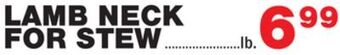 Bravo Supermarkets Lamb neck for stew offer