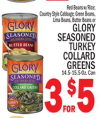 C Town Glory seasoned turkey collard greens offer