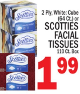 C Town Scotties facial tissues 110 ct. box offer