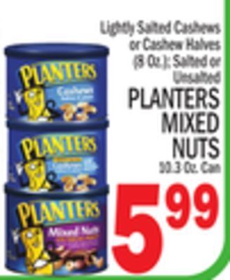C Town Planters mixed nuts 10.3 oz. can offer