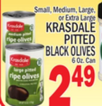 C Town Krasdale pitted black olives offer