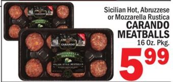 C Town Carando meatballs offer