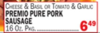 C Town Premio pure pork sausage offer