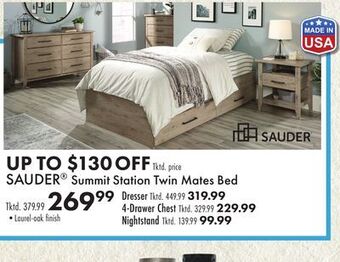 Boscov's Sauder® summit station twin mates bed offer