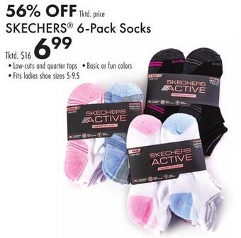 Boscov's Skechers® 6-pack socks offer