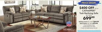 Boscov's Catnapper® tosh reclining sofa offer