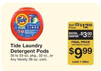 Fairway Store Market Tide laundry detergent pods offer