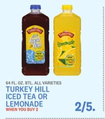 Kings Food Markets Turkey hill iced tea or lemonade offer