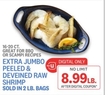 Kings Food Markets Extra jumbo peeled & deveined raw shrimp offer