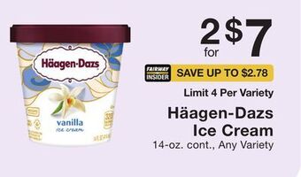 Fairway Store Market Häagen-dazs ice cream offer