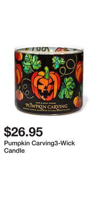 Bath & Body Works Pumpkin carving3-wick candle offer