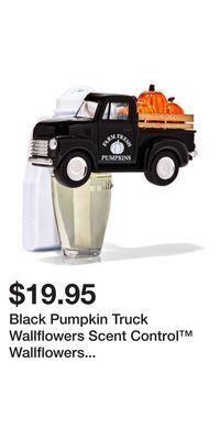Bath & Body Works Black pumpkin truck wallflowers scent control™ wallflowers fragrance plug offer