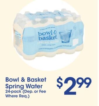 Price Rite Bowl & basket spring water offer