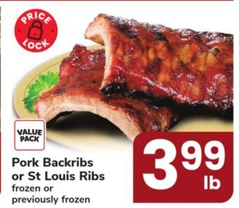 ACME Pork backribs or st louis ribs offer