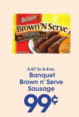 Price Rite Banquet brown n' serve sausage offer