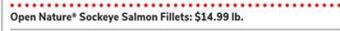 ACME Open nature® sockeye salmon fillets offer