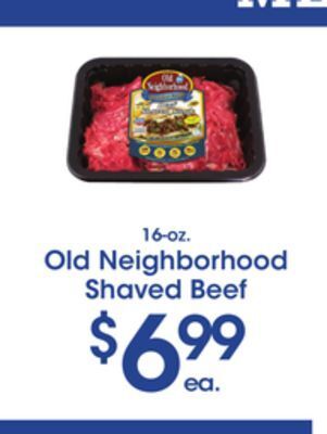 Price Rite Old neighborhood shaved beef offer