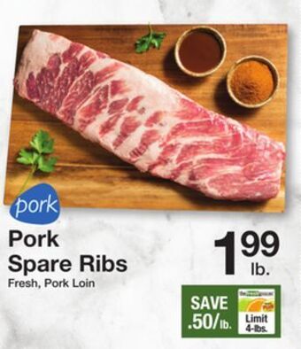 The Fresh Grocer Pork spare ribs offer