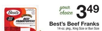 The Fresh Grocer Beef franks offer