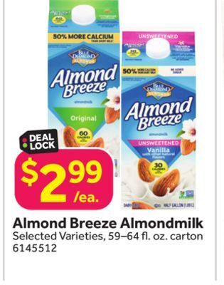 Stop&Shop Almond breeze almondmilk offer