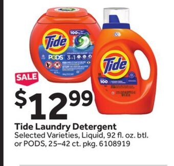 Stop&Shop Tide laundry detergent offer