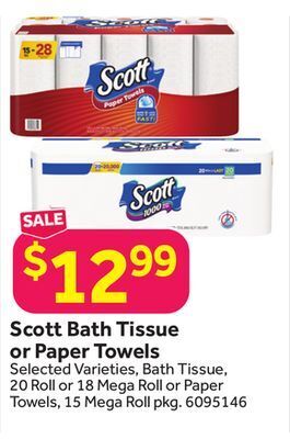 Stop&Shop Scott bath tissue or paper towels offer