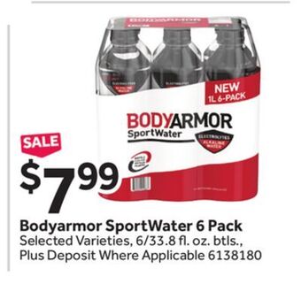 Stop&Shop Bodyarmor sportwater 6 pack offer