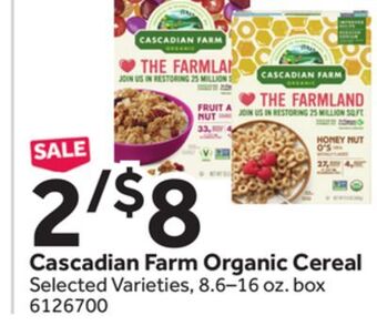 Stop&Shop Cascadian farm organic cereal offer