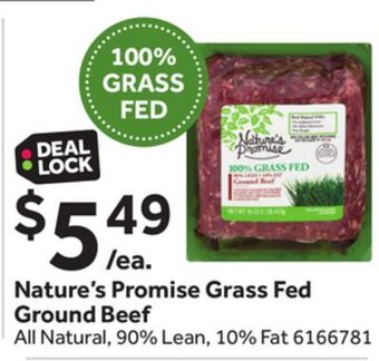 Stop&Shop Nature's promise grass fed ground beef offer