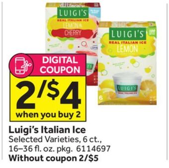 Stop&Shop Luigi's italian ice offer