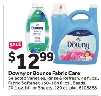 Stop&Shop Downy or bounce fabric care offer