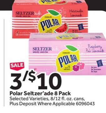 Stop&Shop Polar seltzer'ade 8 pack offer