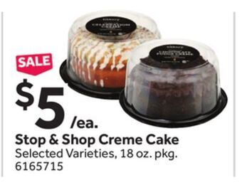 Stop&Shop Stop & shop creme cake offer