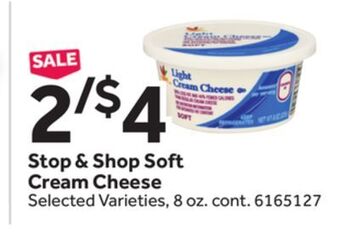 Stop&Shop Stop & shop soft cream cheese offer