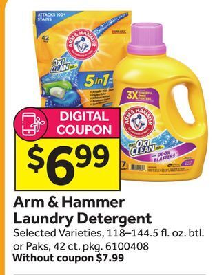 Stop&Shop Arm & hammer laundry detergent offer