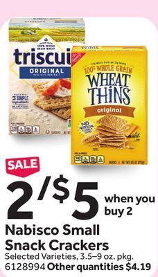 Stop&Shop Nabisco small snack crackers offer