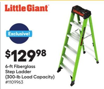 Lowe's 6-ft fiberglass step ladder offer