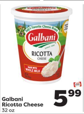 Weis Markets Galbani ricotta cheese offer