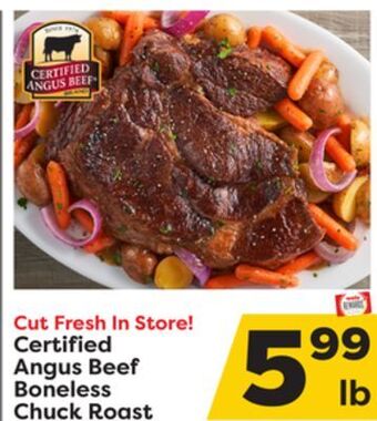 Weis Markets Certified angus beef boneless chuck roast offer