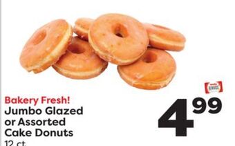 Weis Markets Jumbo glazed or assorted cake donuts offer