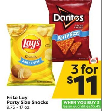 Weis Markets Frito lay party size snacks offer
