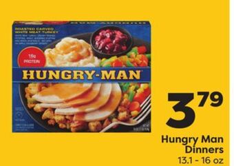 Weis Markets Hungry man dinners offer