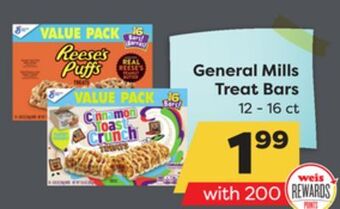 Weis Markets General mills treat bars offer