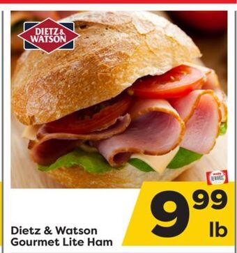 Weis Markets Dietz & watson gourmet lite ham offer