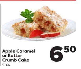 Weis Markets Apple caramel or butter crumb cake offer