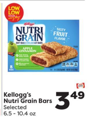 Weis Markets Kellogg's nutri grain bars offer