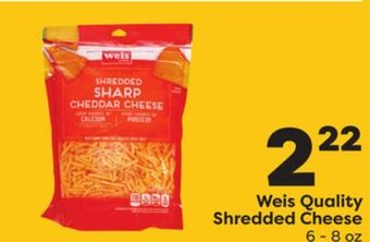 Weis Markets Weis quality shredded cheese offer
